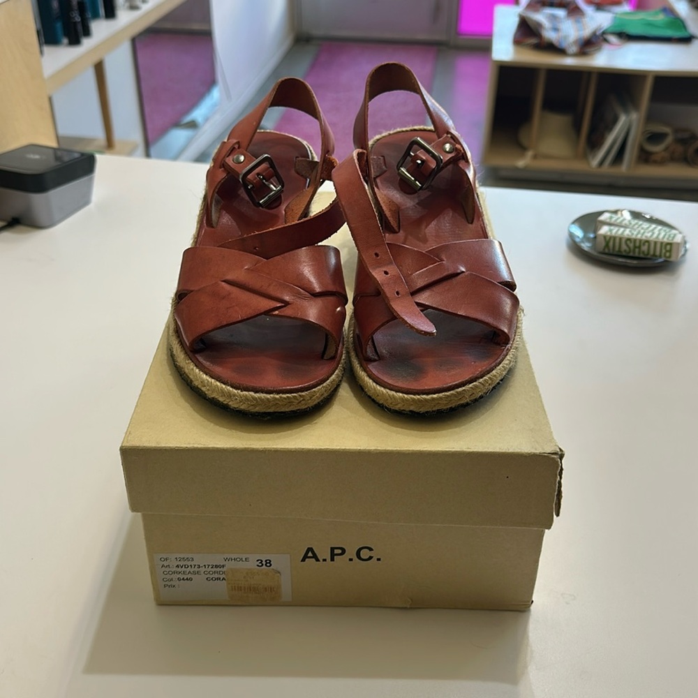 Apc leather wedge
